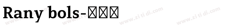 Rany bols字体转换
